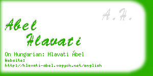 abel hlavati business card